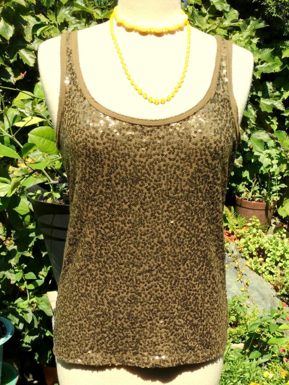 J. Crew sequined front tank top